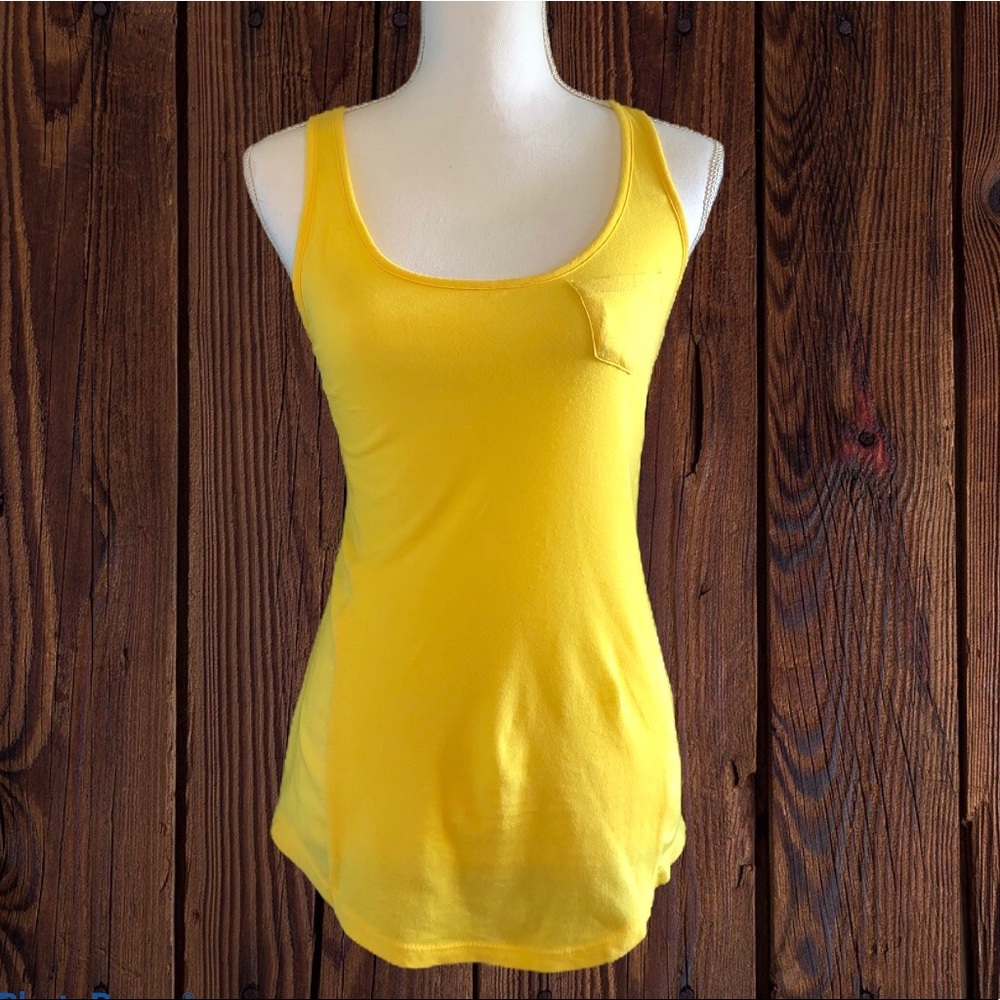 bright yellow tank top